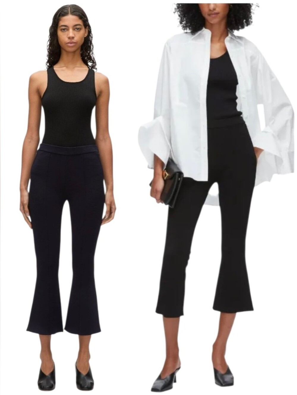 3.1 Phillip Lim Midnight Cropped Kickflare Pants Meduim